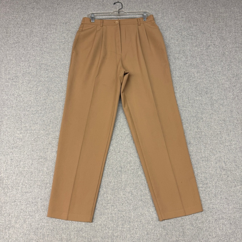 Unbranded Pleated High Rise Trousers 30x30 Camel Tan Vintage Elastic Back Pants
